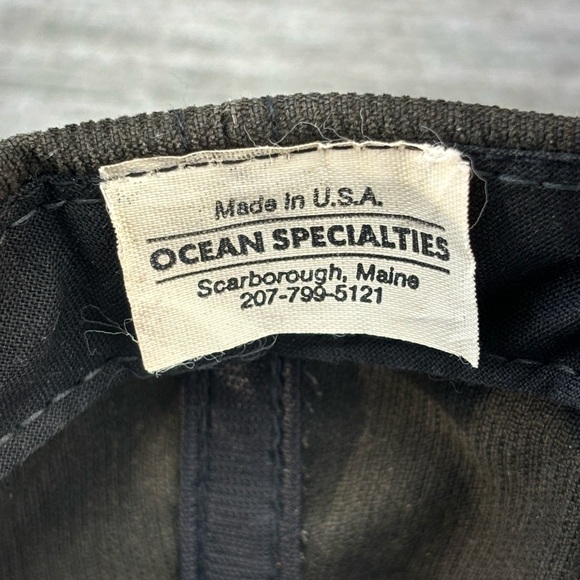 VTG Auto Palace Corduroy Ocean Specialties USA Snapback Trucker Hat Black OSFA - Picture 12 of 13